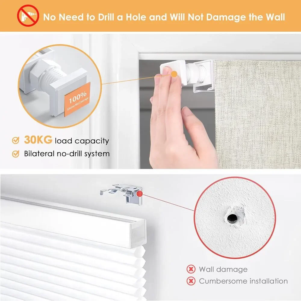 LazBlinds No Drill Cordless Roman Shades, 31'' W x 64'' H, Beige
